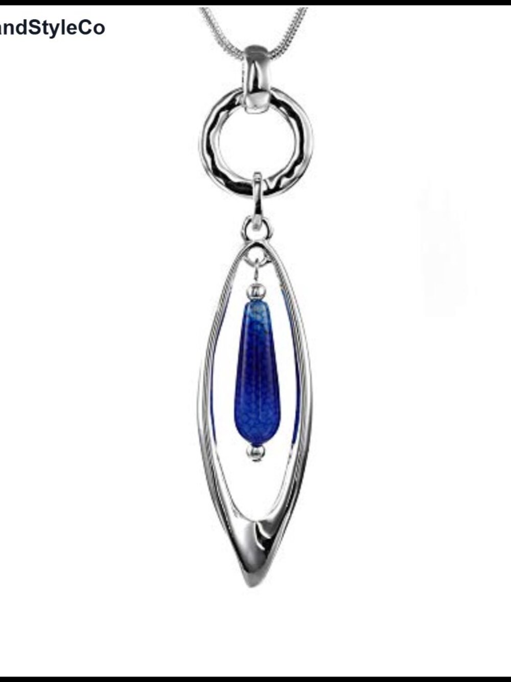 Bohemian Long Natural Quartz Pendant Necklace Silver Plated Y Chain Jewelry